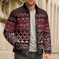 Maori Niho Taniwha Te Wheiao Bomber Puffer Jacket Terracotta - Polynesian Pride