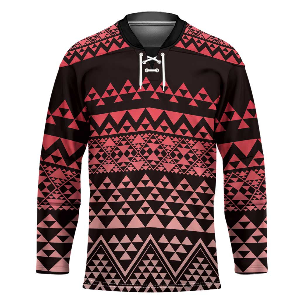 Maori Niho Taniwha Te Wheiao Hockey Jersey Terracotta LT7 Unisex Terracotta - Polynesian Pride