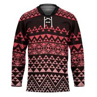 Maori Niho Taniwha Te Wheiao Hockey Jersey Terracotta LT7 Unisex Terracotta - Polynesian Pride