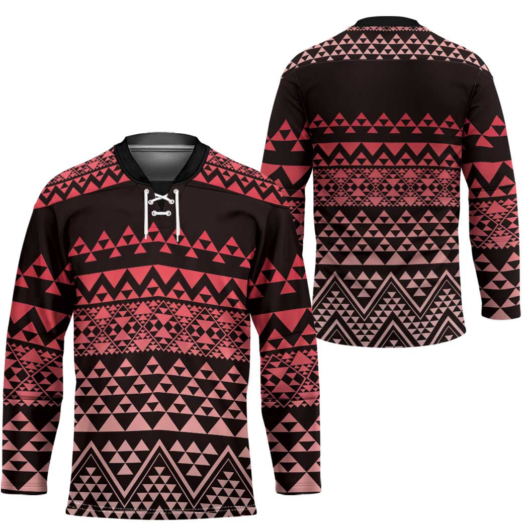 Maori Niho Taniwha Te Wheiao Hockey Jersey Terracotta LT7 - Polynesian Pride