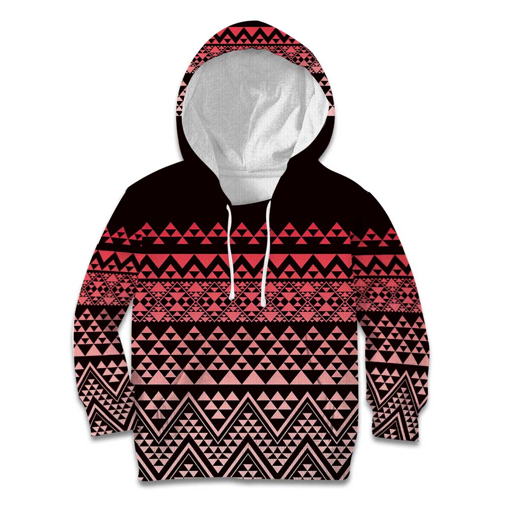 Maori Niho Taniwha Te Wheiao Kid Hoodie Terracotta - Polynesian Pride
