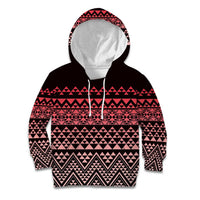 Maori Niho Taniwha Te Wheiao Kid Hoodie Terracotta - Polynesian Pride