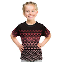 Maori Niho Taniwha Te Wheiao Kid T Shirt Terracotta LT7 Terracotta - Polynesian Pride
