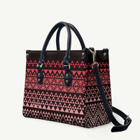 Maori Niho Taniwha Te Wheiao Leather Bag Terracotta - Polynesian Pride