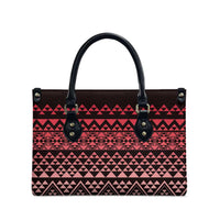 Maori Niho Taniwha Te Wheiao Leather Bag Terracotta - Polynesian Pride