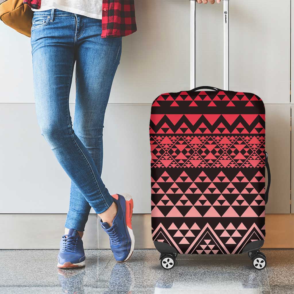 Maori Niho Taniwha Te Wheiao Luggage Cover Terracotta LT7 - Polynesian Pride
