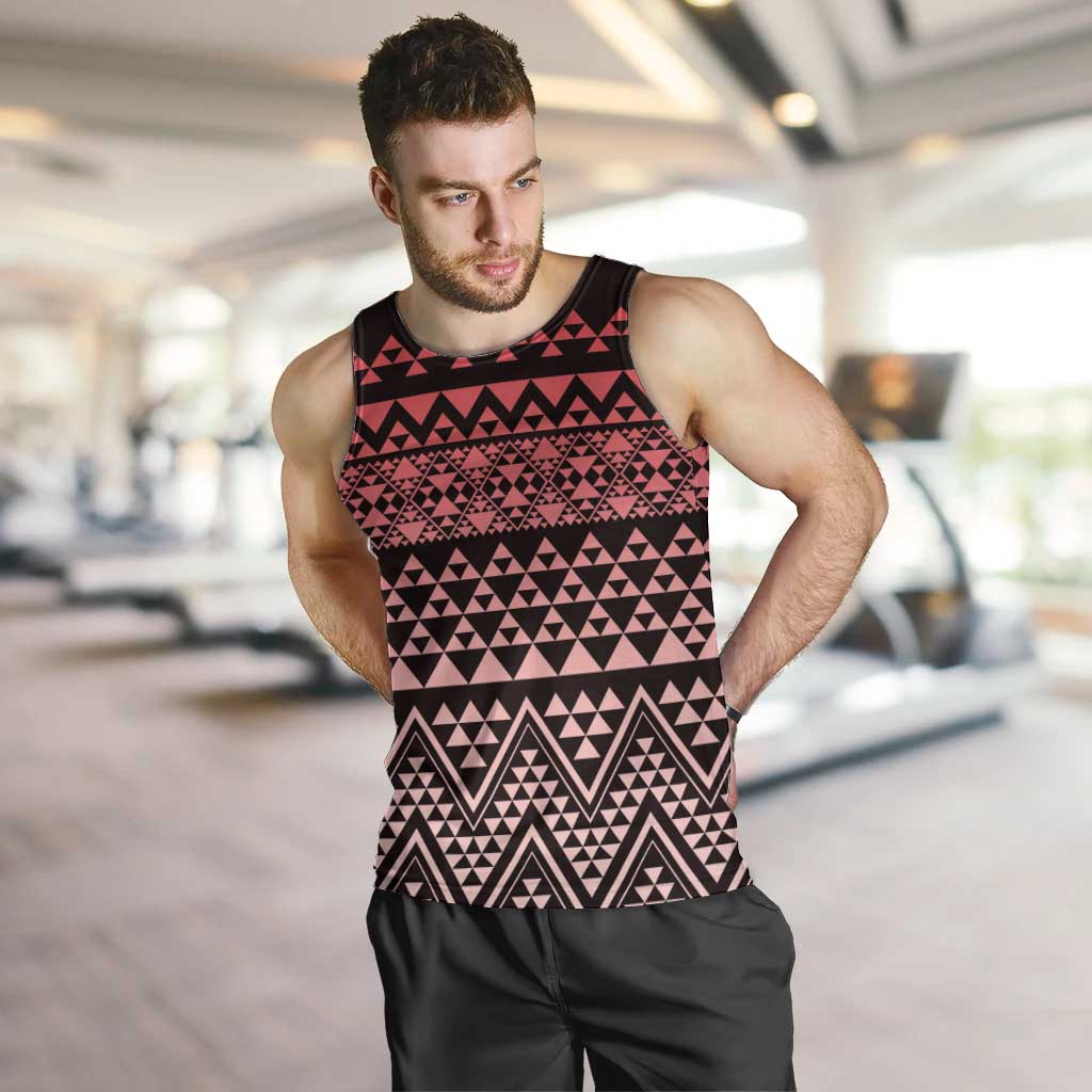 Maori Niho Taniwha Te Wheiao Men Tank Top Terracotta - Polynesian Pride
