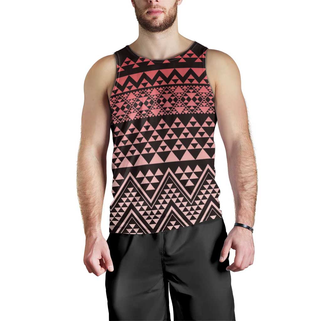 Maori Niho Taniwha Te Wheiao Men Tank Top Terracotta - Polynesian Pride