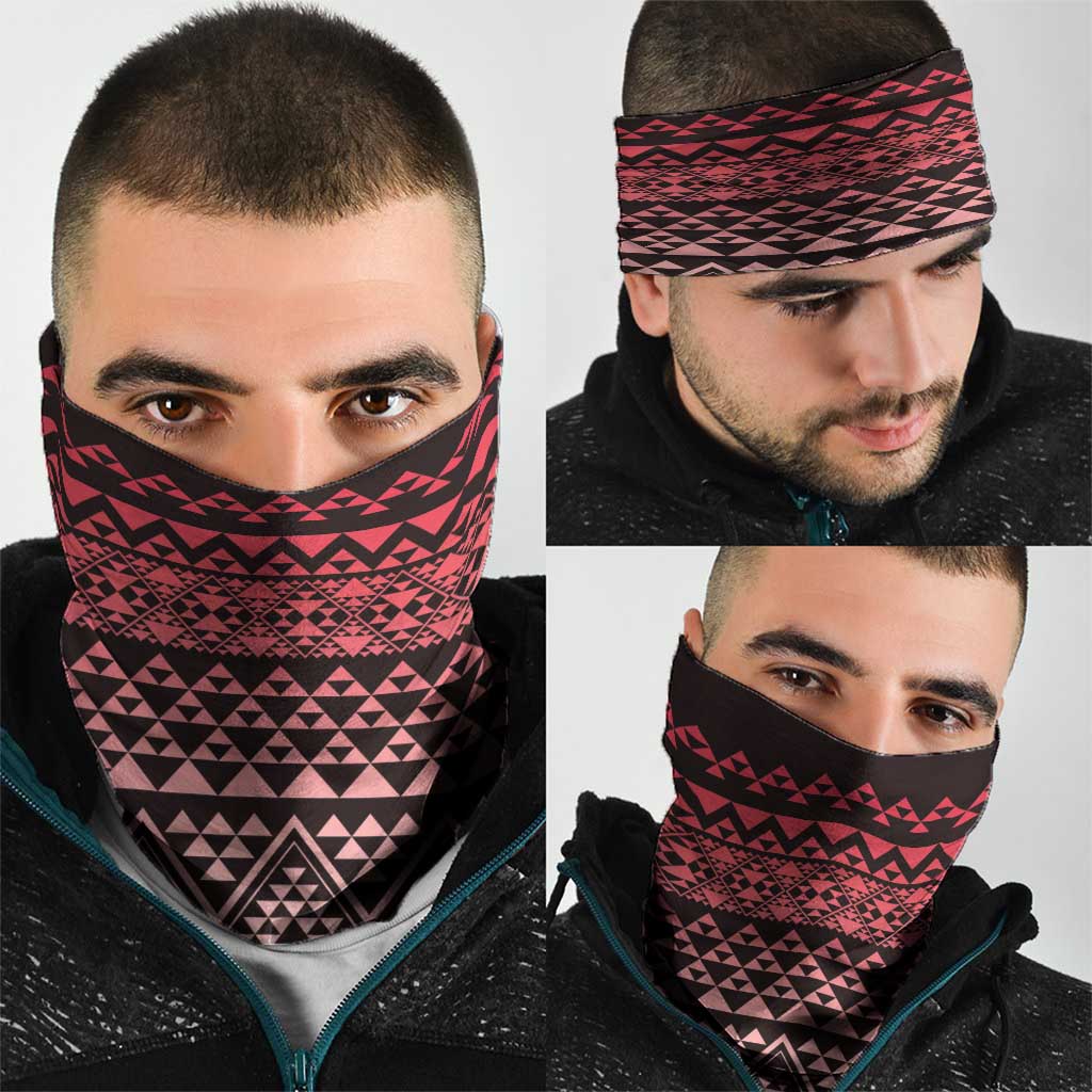 Maori Niho Taniwha Te Wheiao Neck Gaiter Terracotta - Polynesian Pride