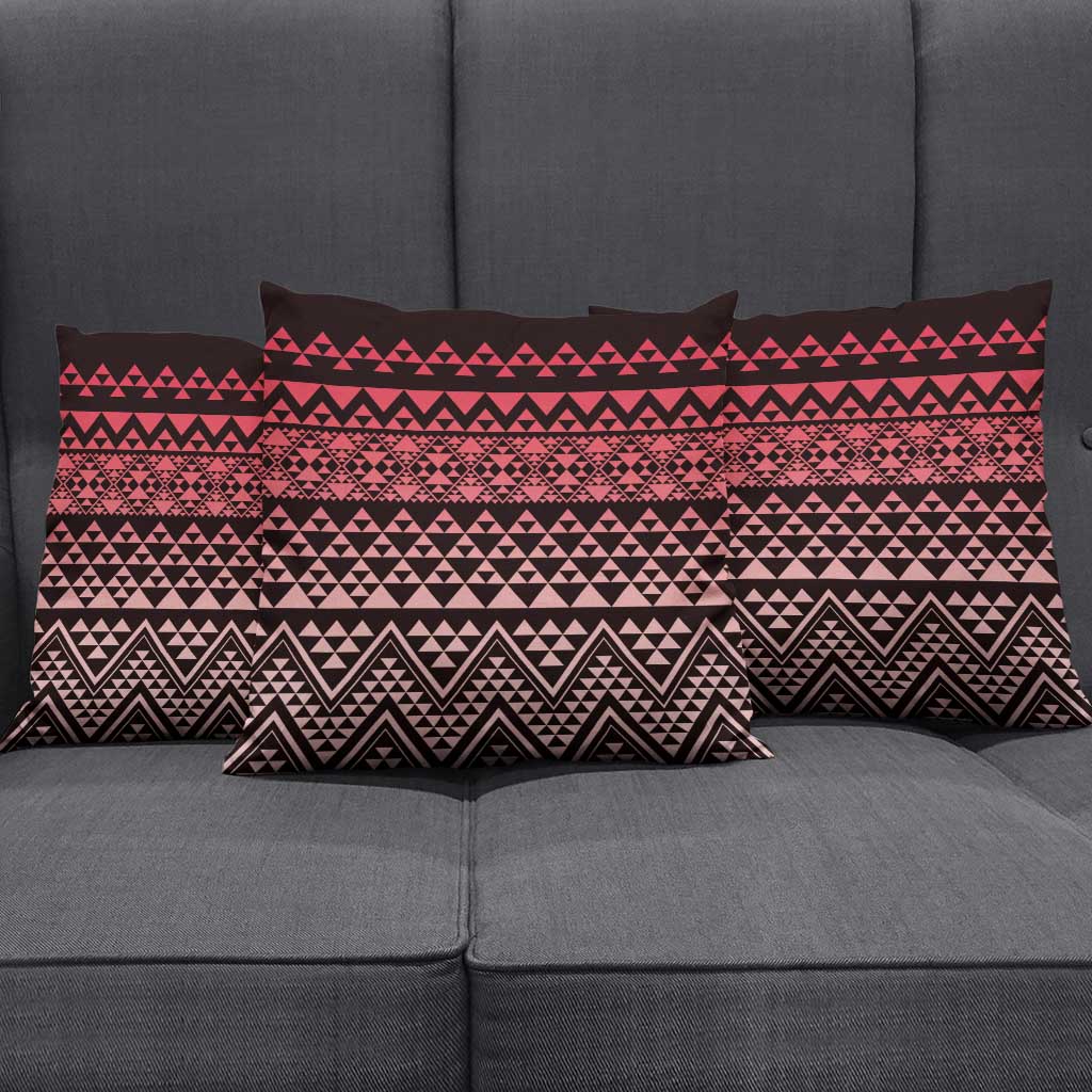 Maori Niho Taniwha Te Wheiao Pillow Cover Terracotta - Polynesian Pride