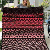 Maori Niho Taniwha Te Wheiao Quilt Terracotta - Polynesian Pride
