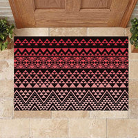 Maori Niho Taniwha Te Wheiao Rubber Doormat Terracotta LT7 Terracotta - Polynesian Pride