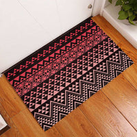 Maori Niho Taniwha Te Wheiao Rubber Doormat Terracotta LT7 - Polynesian Pride