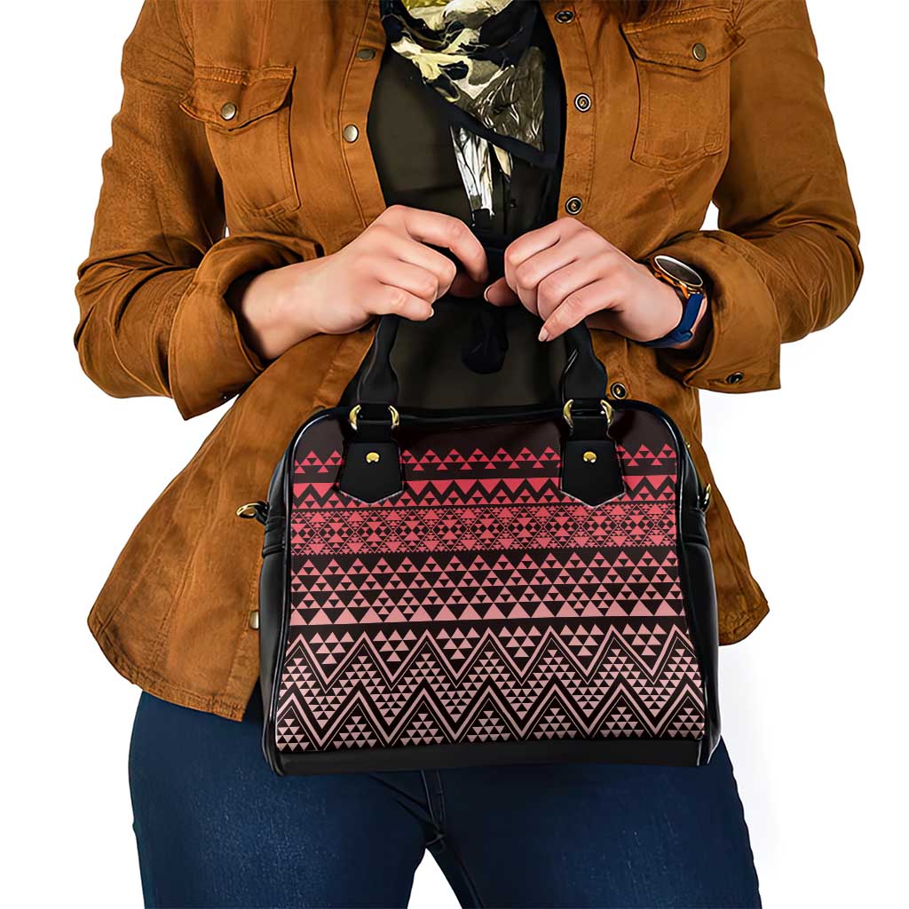 Maori Niho Taniwha Te Wheiao Shoulder Handbag Terracotta - Polynesian Pride