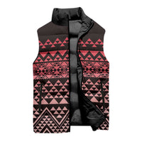 Maori Niho Taniwha Te Wheiao Sleeveless Puffer Jacket Terracotta - Polynesian Pride