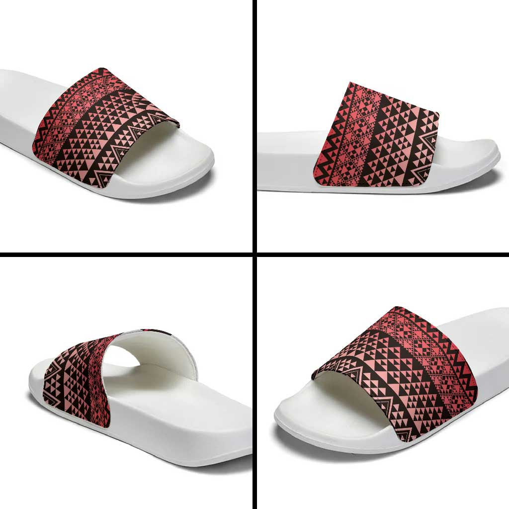 Maori Niho Taniwha Te Wheiao Slide Sandals Terracotta - Polynesian Pride