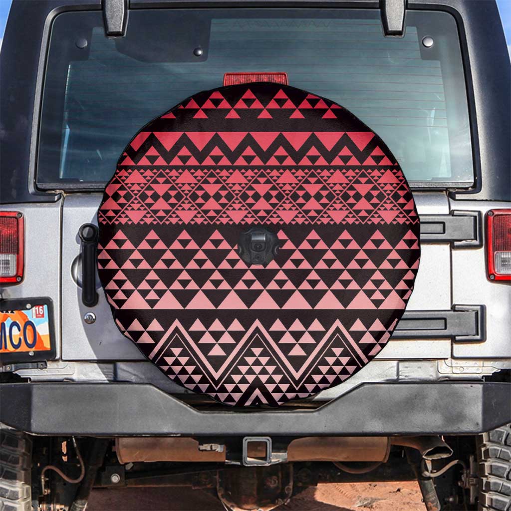 Maori Niho Taniwha Te Wheiao Spare Tire Cover Terracotta - Polynesian Pride