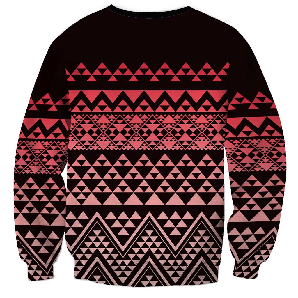 Maori Niho Taniwha Te Wheiao Sweatshirt Terracotta LT7 - Polynesian Pride