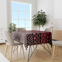 Maori Niho Taniwha Te Wheiao Tablecloth Terracotta - Polynesian Pride