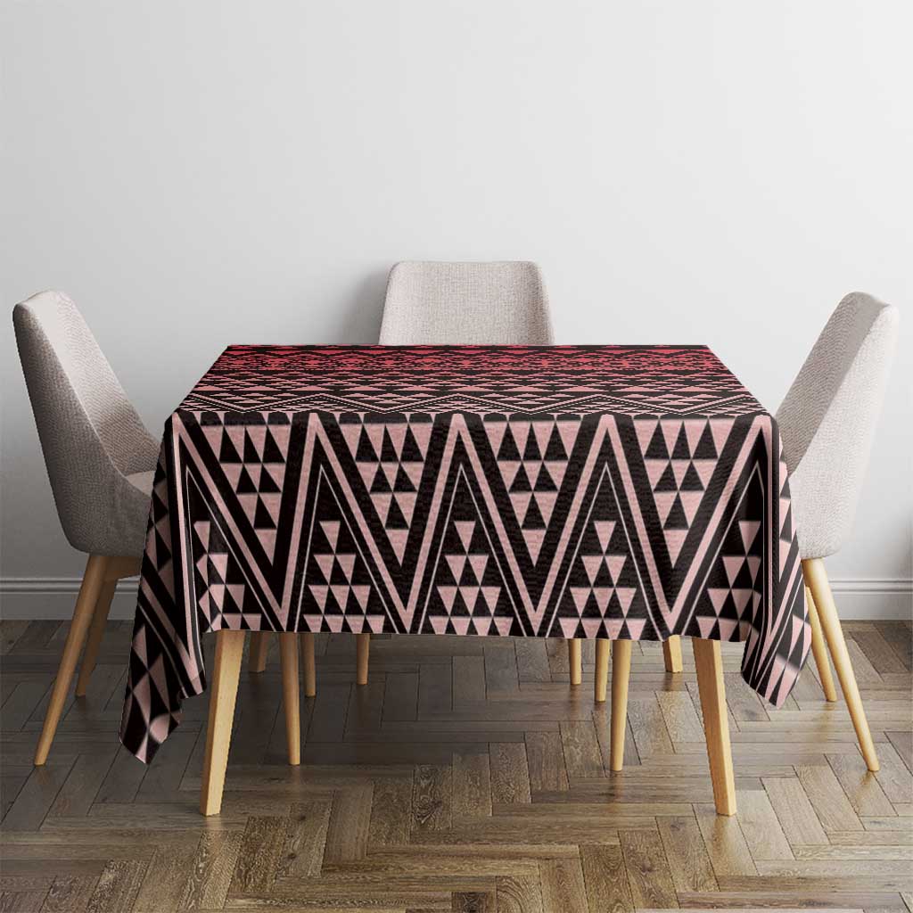 Maori Niho Taniwha Te Wheiao Tablecloth Terracotta - Polynesian Pride