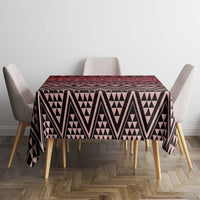 Maori Niho Taniwha Te Wheiao Tablecloth Terracotta - Polynesian Pride