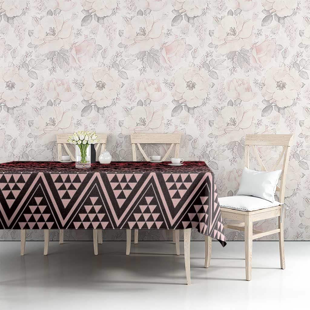 Maori Niho Taniwha Te Wheiao Tablecloth Terracotta - Polynesian Pride