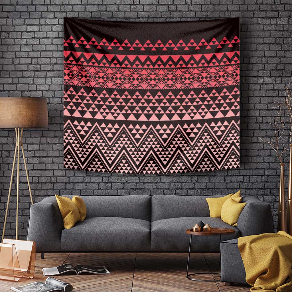 Maori Niho Taniwha Te Wheiao Tapestry Terracotta - Polynesian Pride