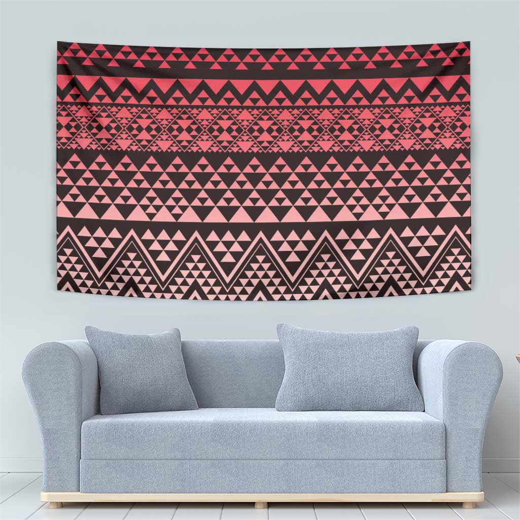 Maori Niho Taniwha Te Wheiao Tapestry Terracotta - Polynesian Pride