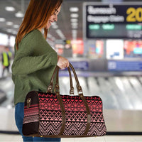 Maori Niho Taniwha Te Wheiao Travel Bag Terracotta - Polynesian Pride