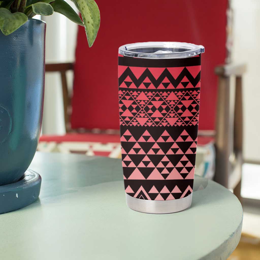 Maori Niho Taniwha Te Wheiao Tumbler Cup Terracotta - Polynesian Pride