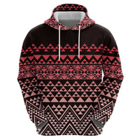 Maori Niho Taniwha Te Wheiao Zip Hoodie Terracotta - Polynesian Pride