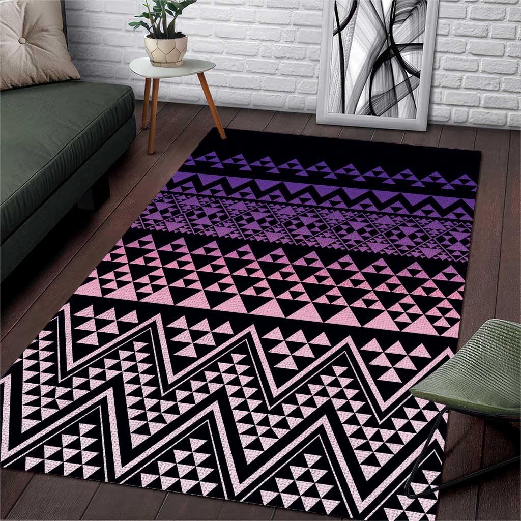 Maori Niho Taniwha Te Wheiao Area Rug Waiporoporo - Polynesian Pride