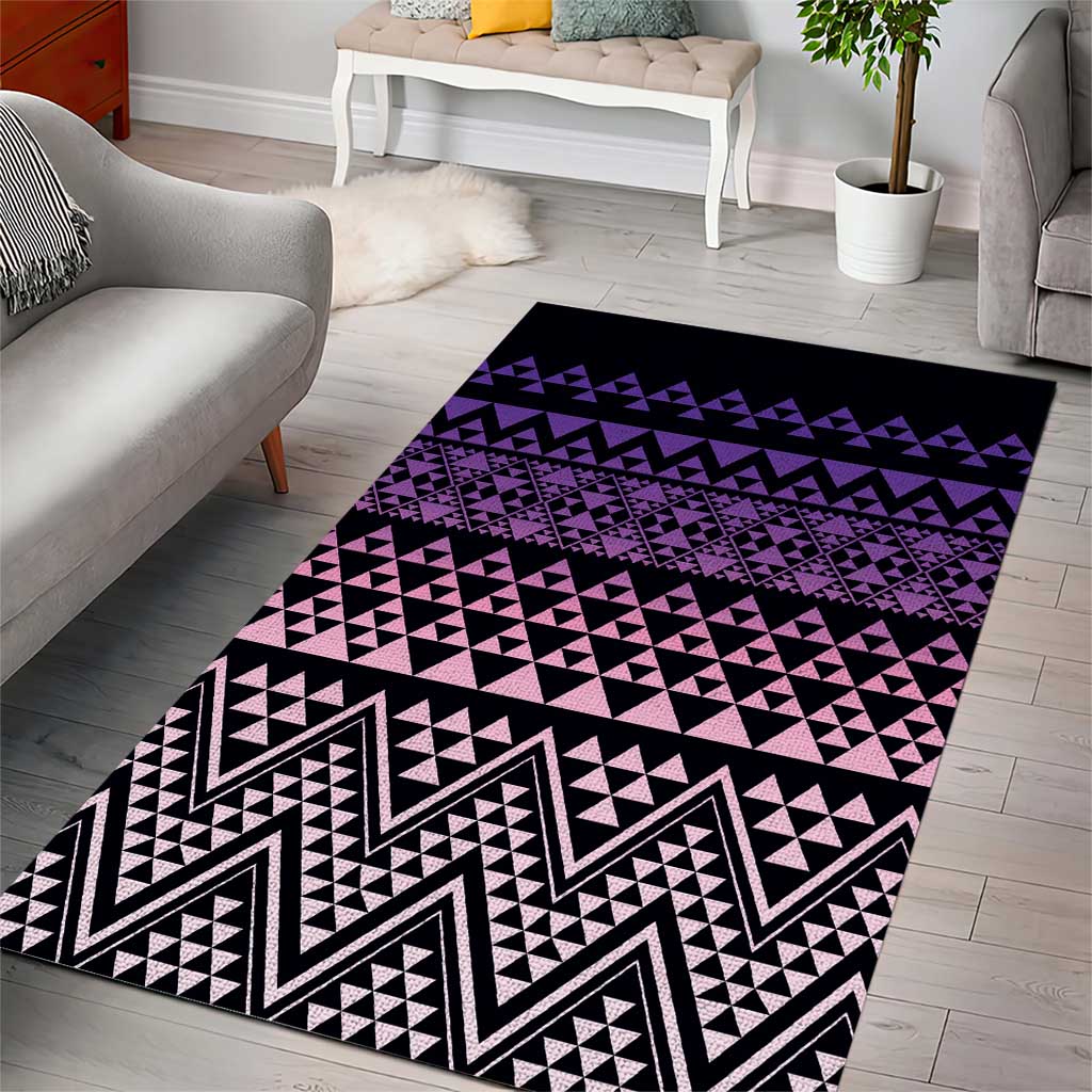 Maori Niho Taniwha Te Wheiao Area Rug Waiporoporo LT7 - Polynesian Pride