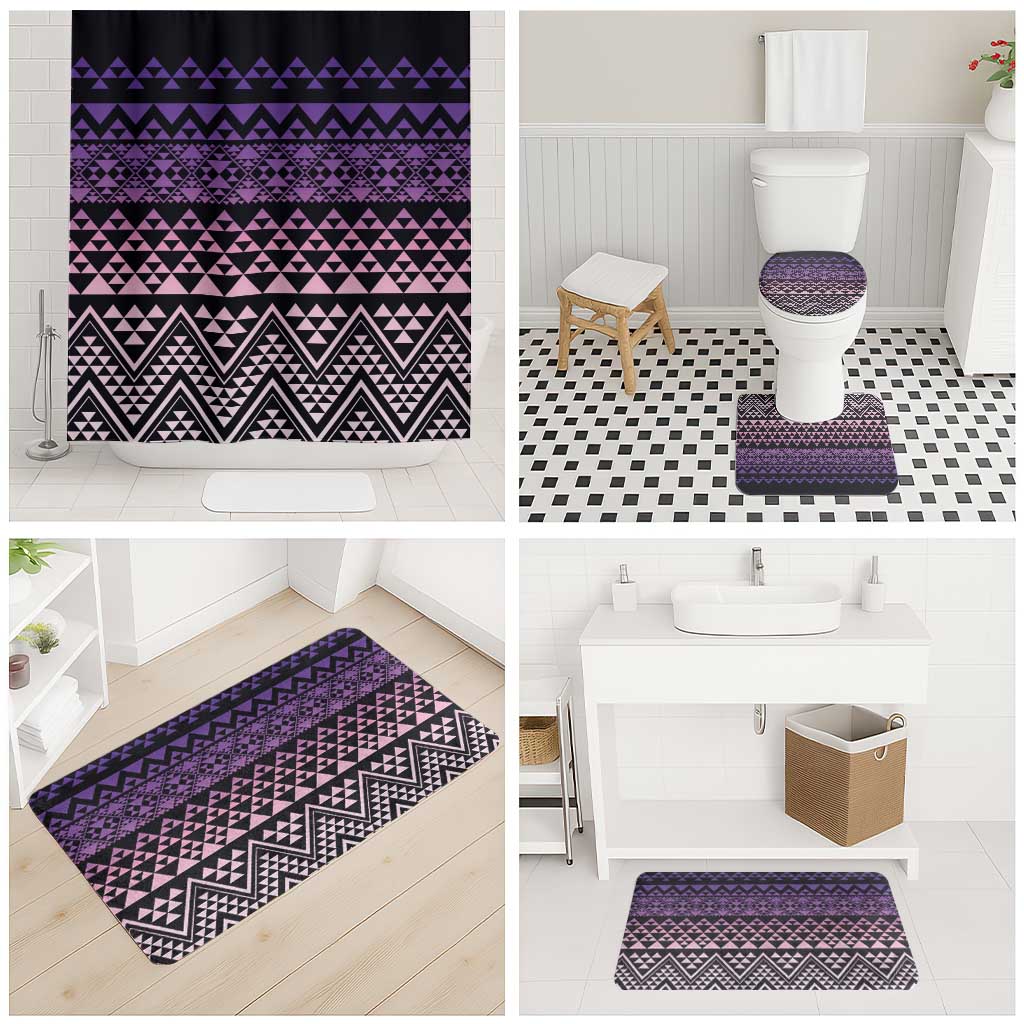Maori Niho Taniwha Te Wheiao Bathroom Set Waiporoporo - Polynesian Pride