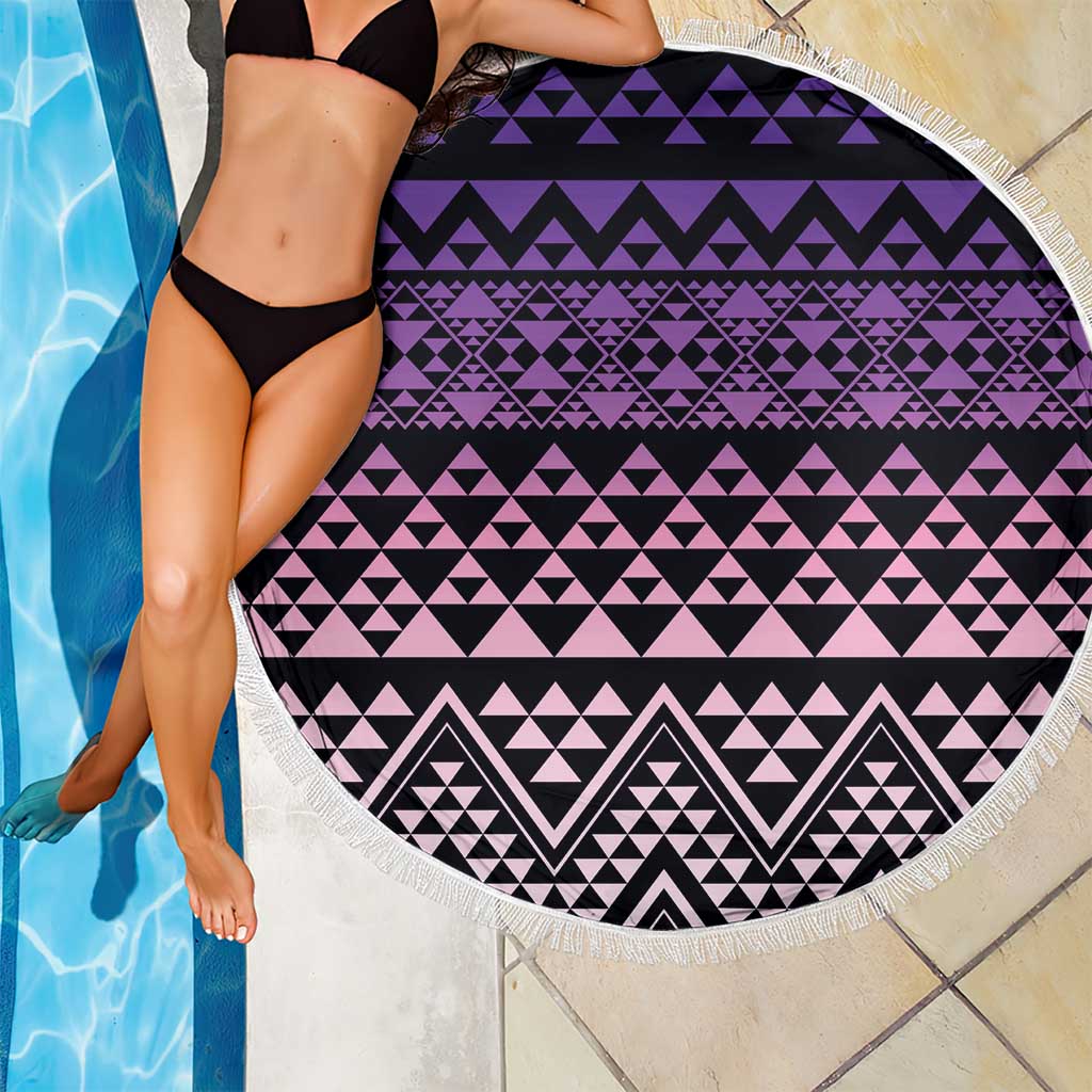 Maori Niho Taniwha Te Wheiao Beach Blanket Waiporoporo - Polynesian Pride