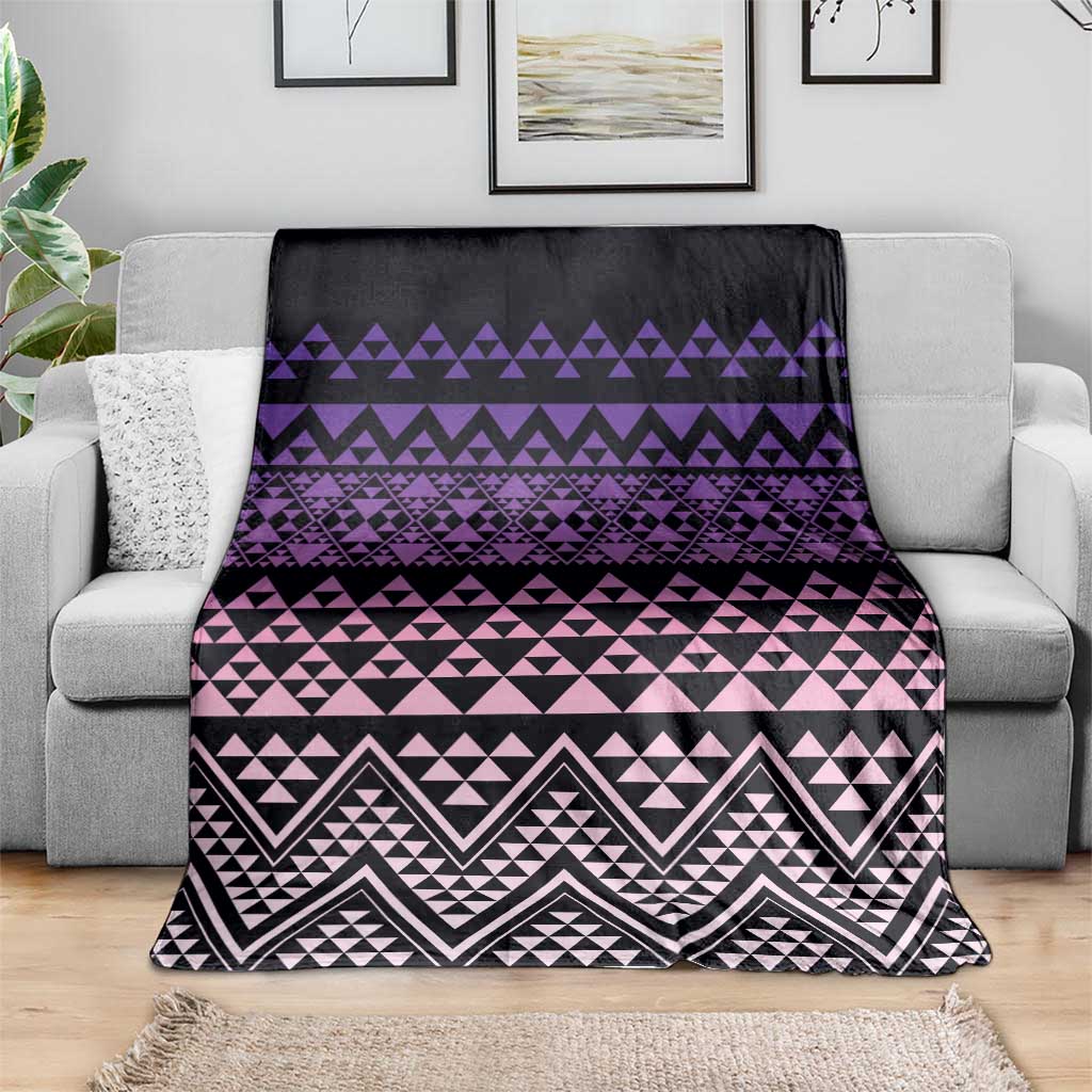 Maori Niho Taniwha Te Wheiao Blanket Waiporoporo - Polynesian Pride