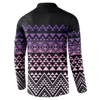 Maori Niho Taniwha Te Wheiao Button Sweatshirt Waiporoporo - Polynesian Pride