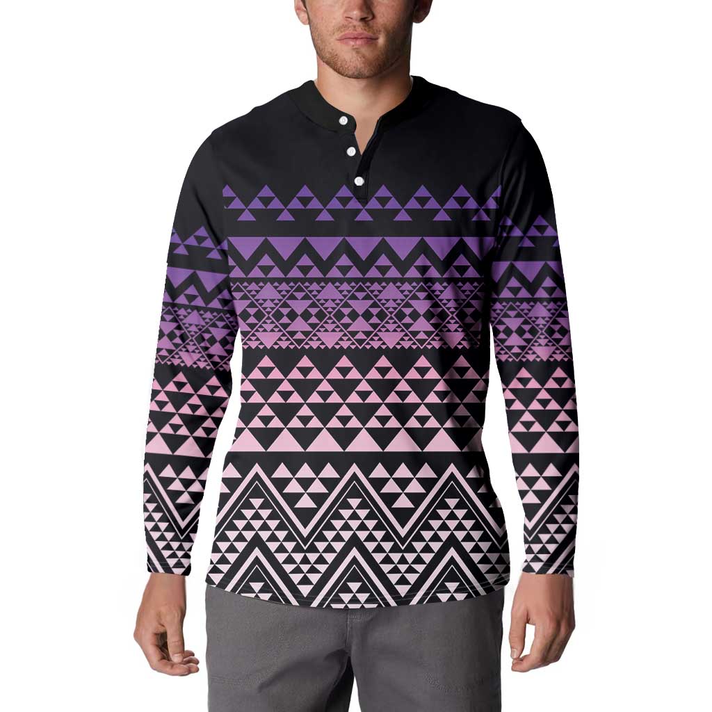 Maori Niho Taniwha Te Wheiao Button Sweatshirt Waiporoporo - Polynesian Pride