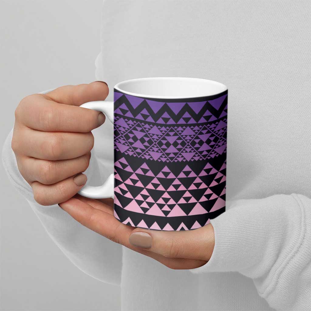Maori Niho Taniwha Te Wheiao Ceramic Mug Waiporoporo - Polynesian Pride