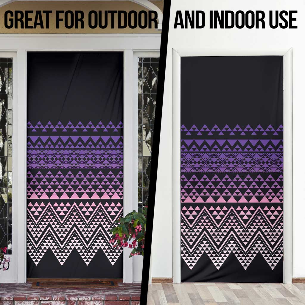 Maori Niho Taniwha Te Wheiao Door Cover Waiporoporo - Polynesian Pride