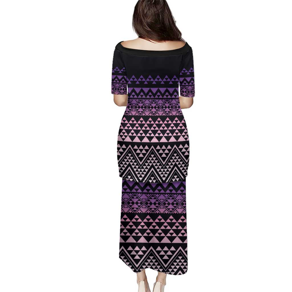 Maori Niho Taniwha Te Wheiao Family Matching Puletasi and Hawaiian Shirt Waiporoporo LT7 - Polynesian Pride