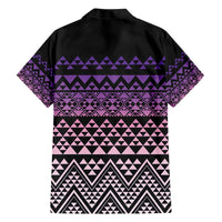 Maori Niho Taniwha Te Wheiao Family Matching Short Sleeve Bodycon Dress and Hawaiian Shirt Waiporoporo LT7 - Polynesian Pride