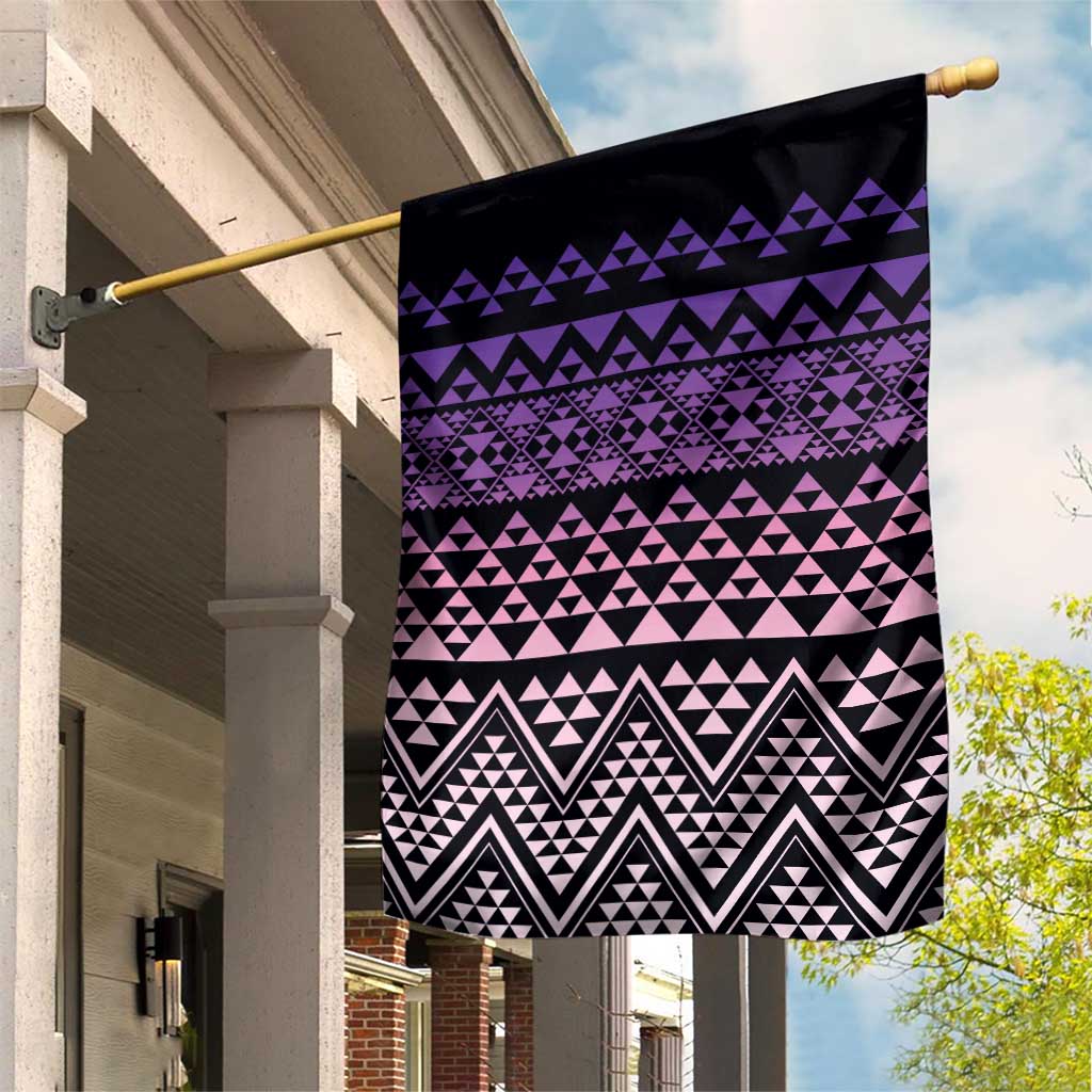 Maori Niho Taniwha Te Wheiao Garden Flag Waiporoporo - Polynesian Pride