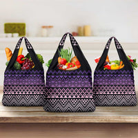 Maori Niho Taniwha Te Wheiao Grocery Bag Waiporoporo - Polynesian Pride