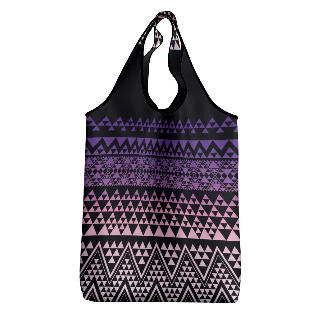 Maori Niho Taniwha Te Wheiao Grocery Bag Waiporoporo - Polynesian Pride