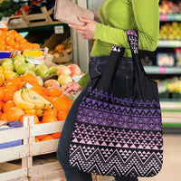 Maori Niho Taniwha Te Wheiao Grocery Bag Waiporoporo - Polynesian Pride