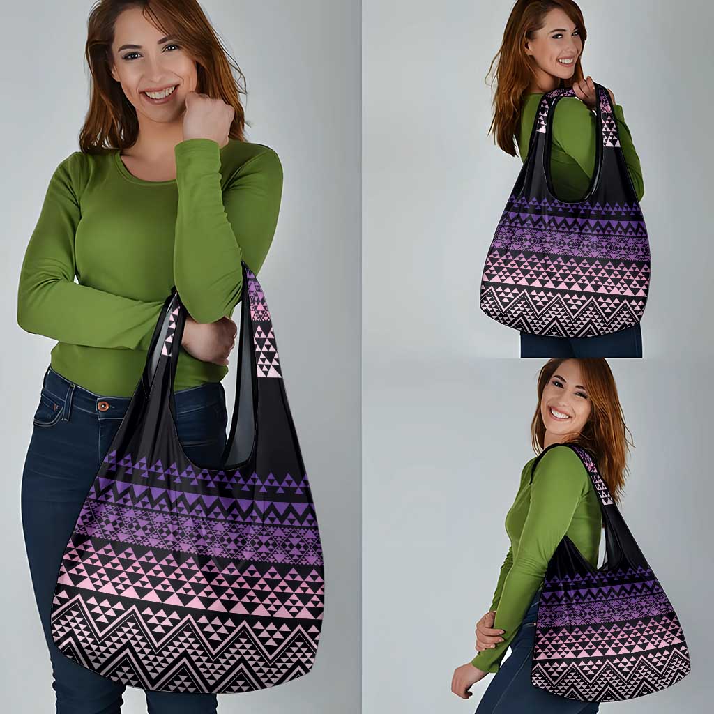 Maori Niho Taniwha Te Wheiao Grocery Bag Waiporoporo - Polynesian Pride