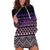 Maori Niho Taniwha Te Wheiao Hoodie Dress Waiporoporo - Polynesian Pride