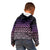 Maori Niho Taniwha Te Wheiao Kid Hoodie Waiporoporo - Polynesian Pride
