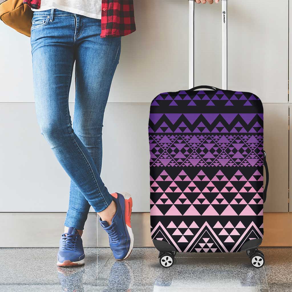Maori Niho Taniwha Te Wheiao Luggage Cover Waiporoporo - Polynesian Pride
